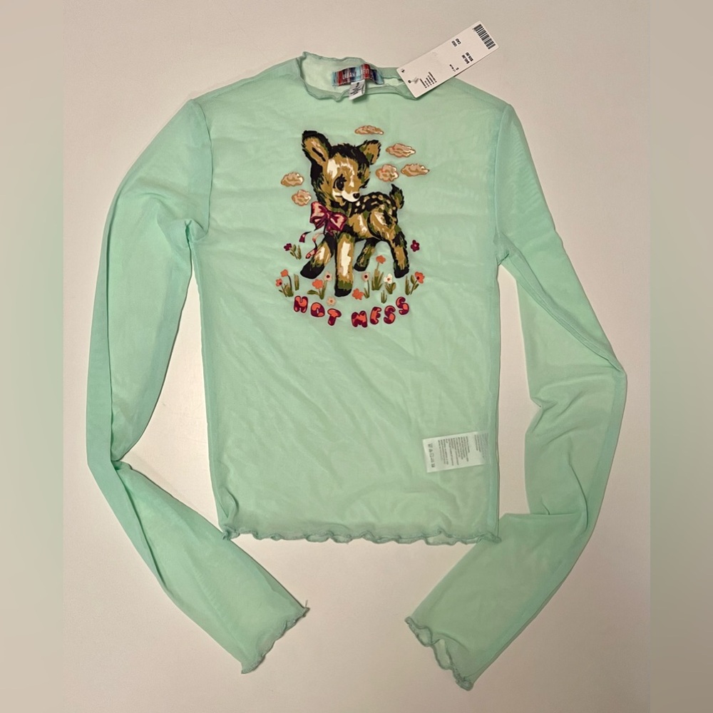 Nwt Urban Outfitters Hot Mess Mesh Top  Mint New Small